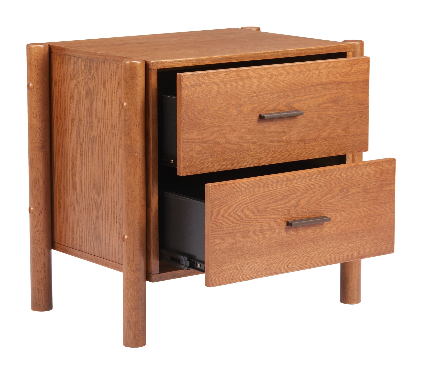 Beleza Walnut Nightstand - Ornate Home