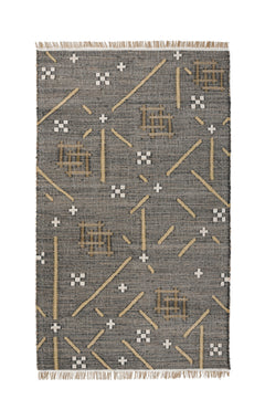 Belfast Caviar Black Multi 2'x3' Rug