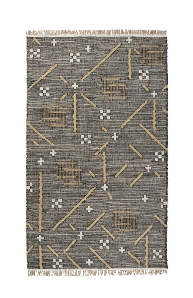 Belfast Caviar Black Multi 2'x3' Rug