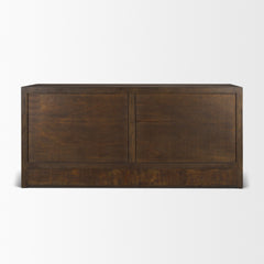 Belford Dark Brown 6-Drawer Oak Wood Dresser - Ornate Home