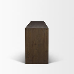 Belford Dark Brown 72" Oak Wood Console Table - Ornate Home
