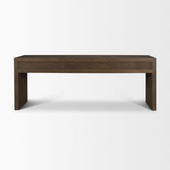 Belford Dark Brown 72" Oak Wood Console Table - Ornate Home