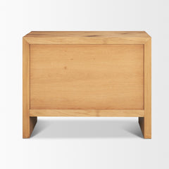 Belford Light Brown 3-Drawer Oak Wood Closed Nightstand - Ornate Home