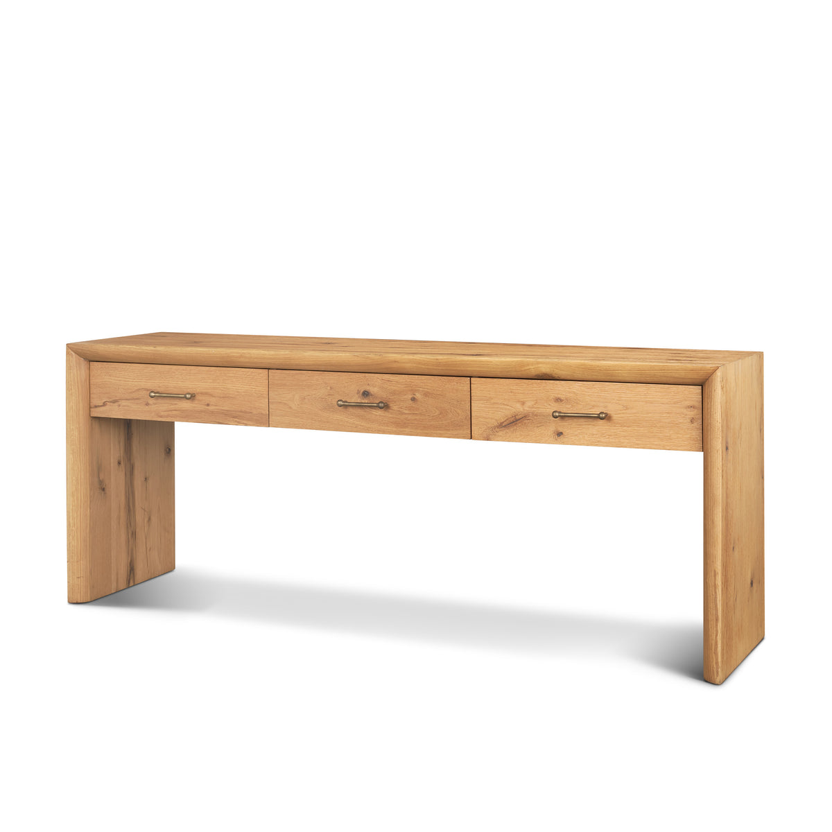 Belford Light Brown 72" Oak Wood Console Table - Ornate Home