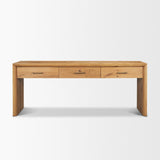 Belford Light Brown 72" Oak Wood Console Table - Ornate Home
