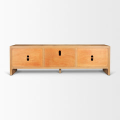 Belford Light Brown 94" Oak Wood Media Console - Ornate Home