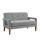 Belfort Gray Loveseat - Ornate Home