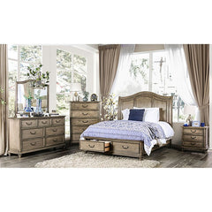 Belgrade Rustic Natural Tone 5 Pc Queen Bedroom Set - Ornate Home