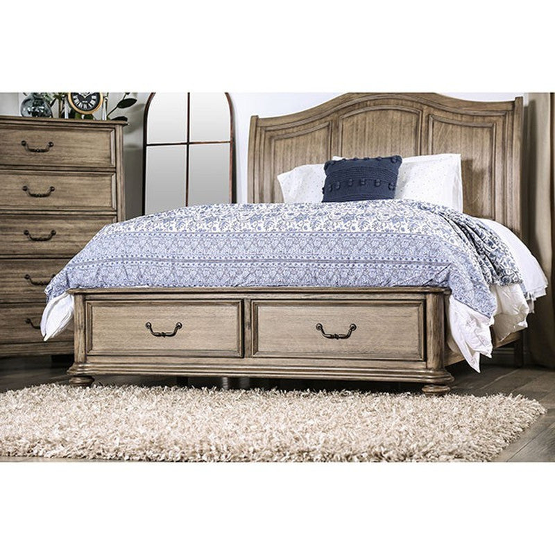 Belgrade Rustic Natural Tone 5 Pc Queen Bedroom Set - Ornate Home