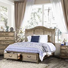 Belgrade Rustic Natural Tone 5 Pc Queen Bedroom Set - Ornate Home