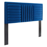 Believe Navy Channel Tufted Performance Velvet Full/Queen Headboard - Ornate Home
