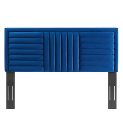 Believe Navy Channel Tufted Performance Velvet Full/Queen Headboard - Ornate Home