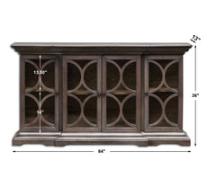 Belino Gray Wooden 4 Door Chest - Ornate Home