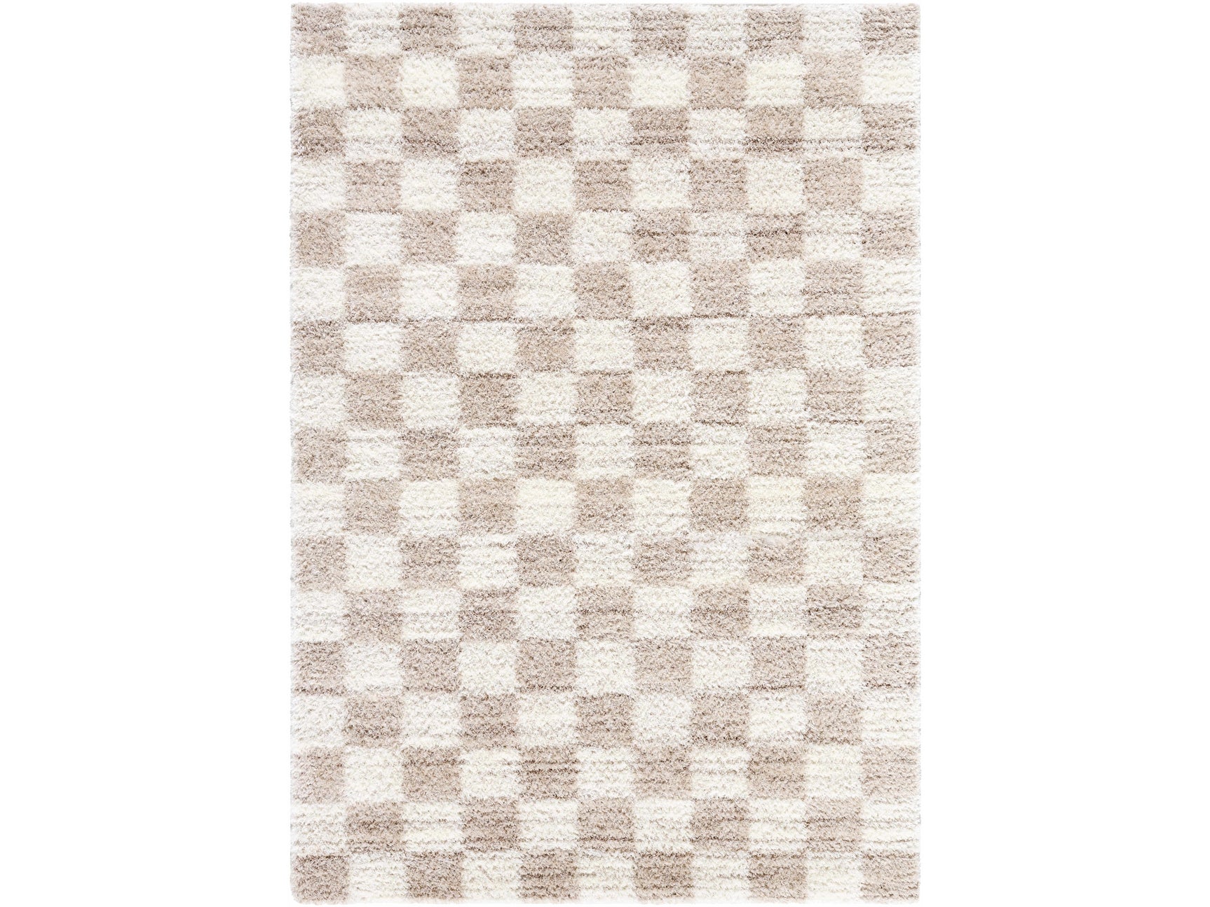 Belita Beige Luxe Shag Area Rug - Ornate Home