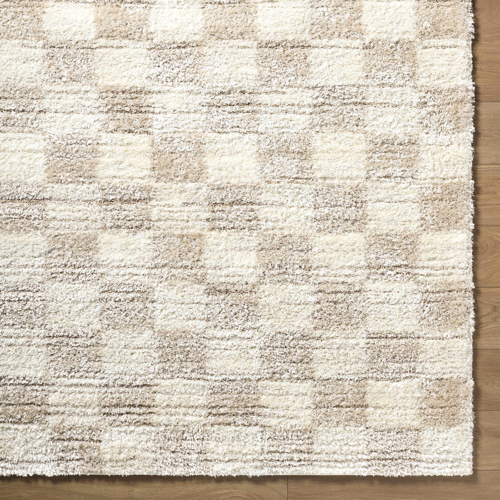 Belita Beige Luxe Shag Area Rug - Ornate Home