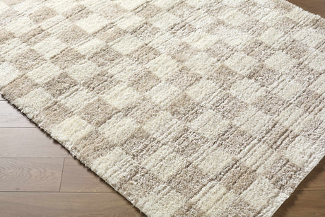 Belita Beige Luxe Shag Area Rug - Ornate Home