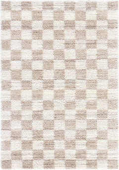 Belita Beige Luxe Shag Area Rug - Ornate Home