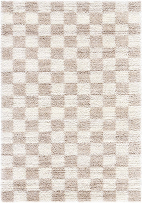 Belita Beige Luxe Shag Area Rug - Ornate Home