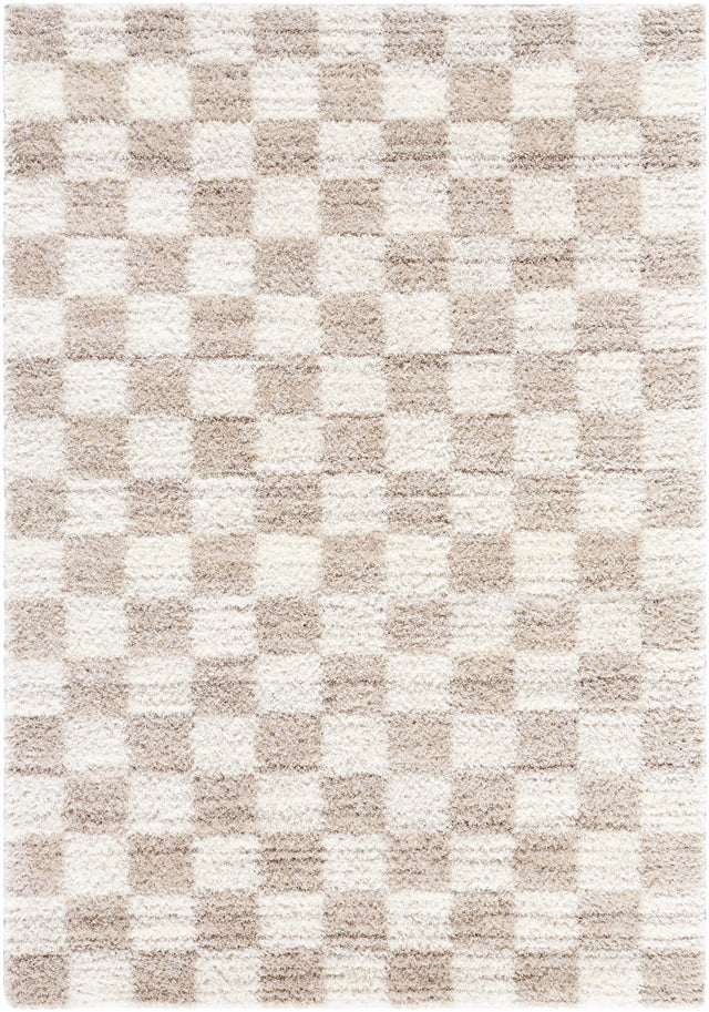 Belita Beige Luxe Shag Area Rug - Ornate Home