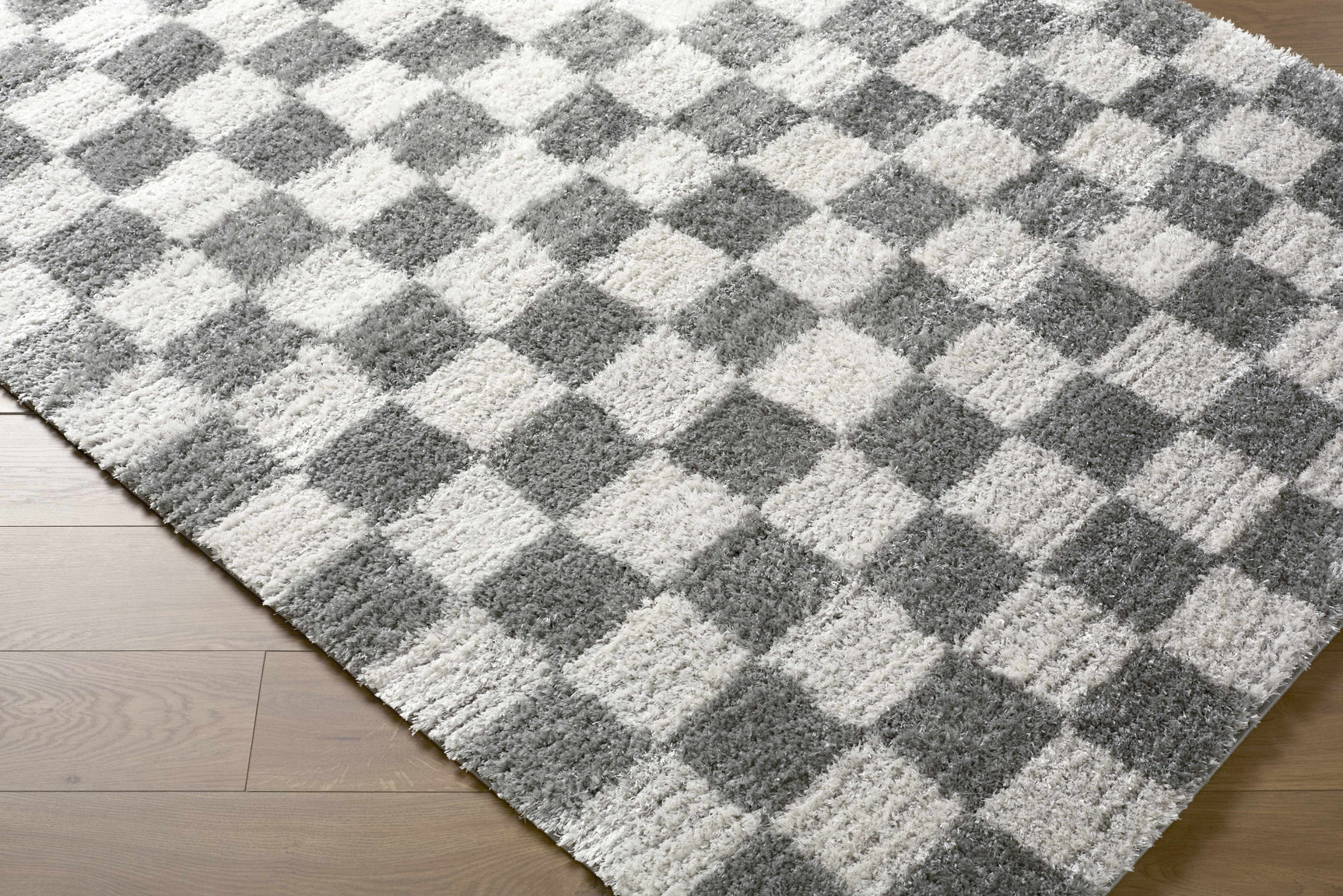 Belita Charcoal Luxe Shag Area Rug - Ornate Home