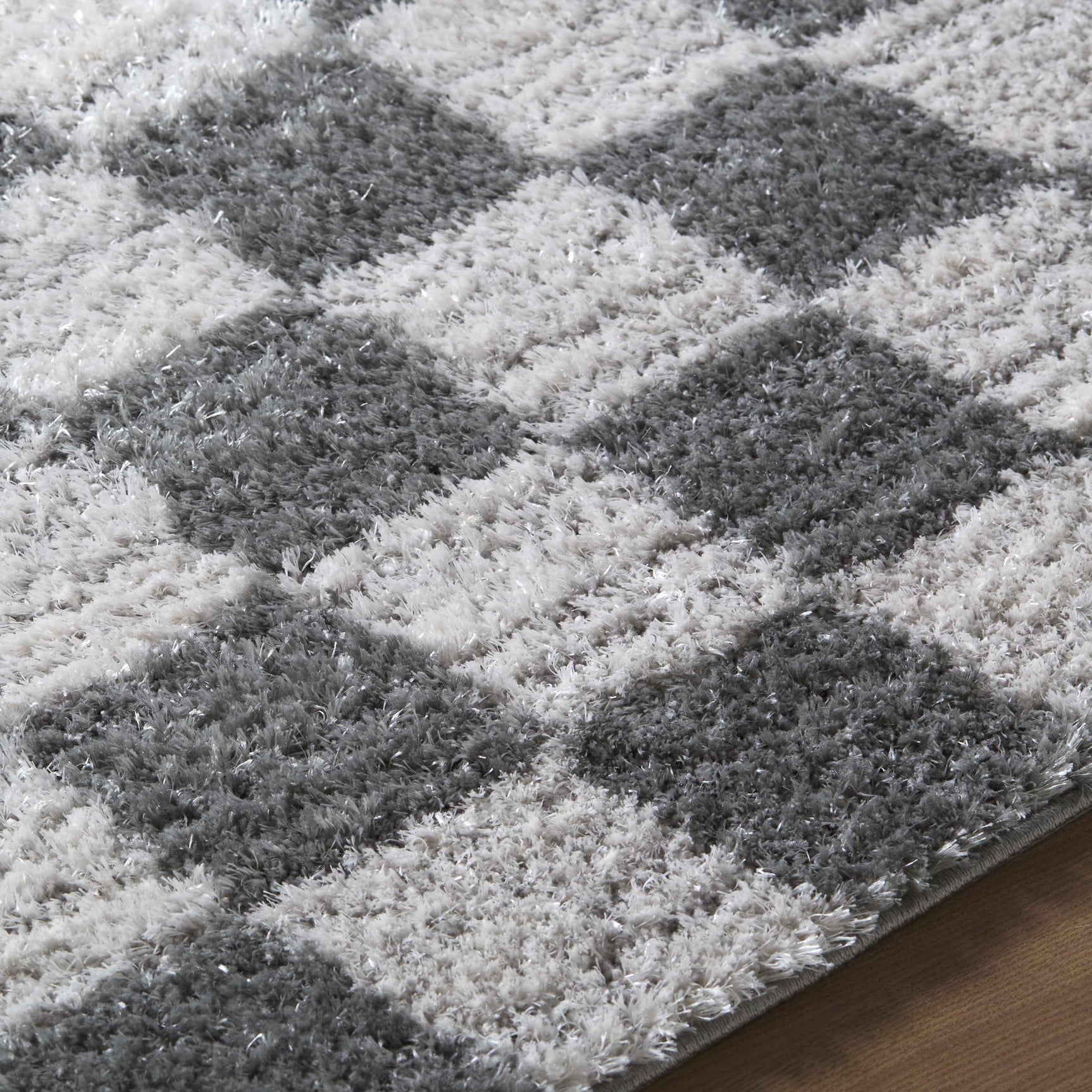 Belita Charcoal Luxe Shag Area Rug - Ornate Home