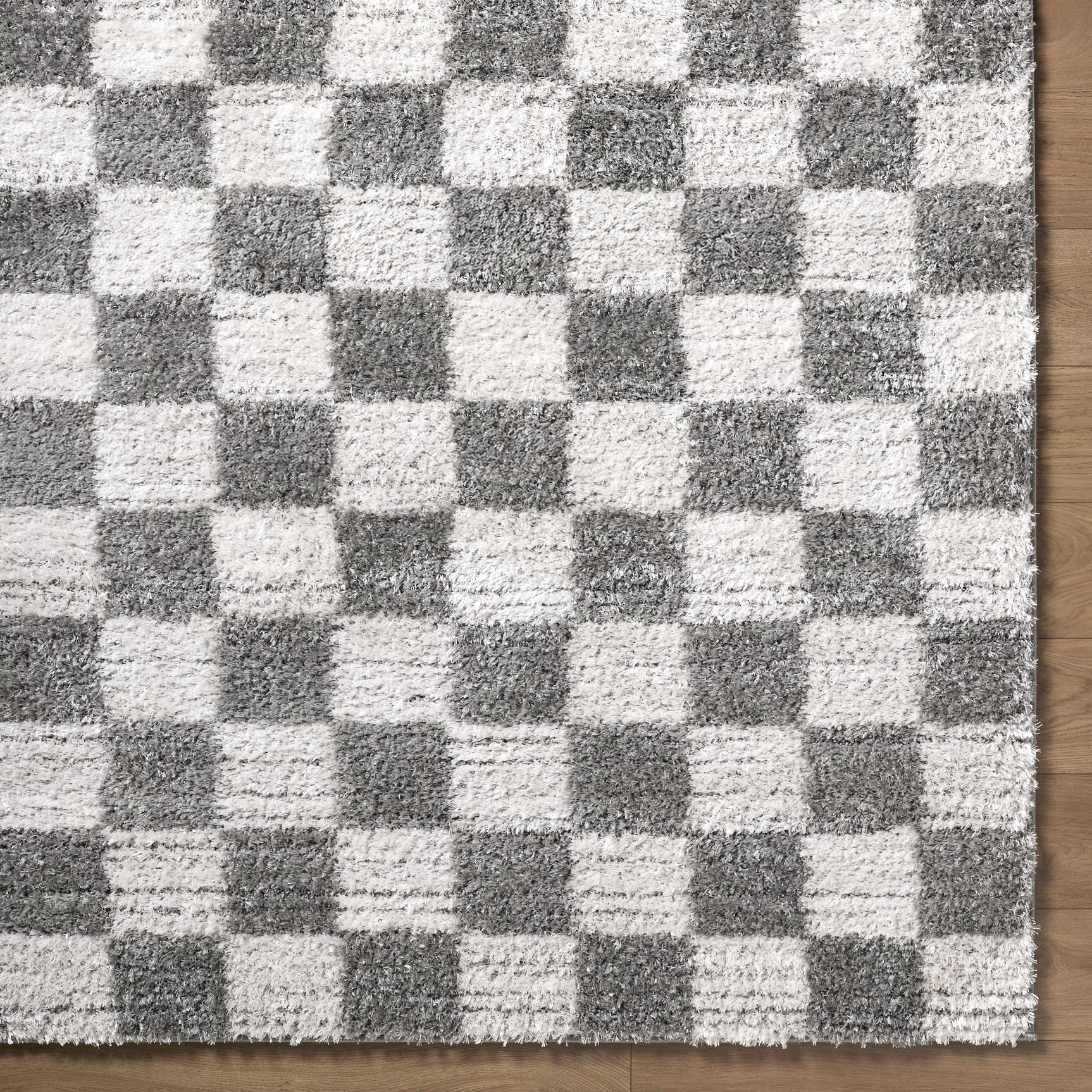 Belita Charcoal Luxe Shag Area Rug - Ornate Home