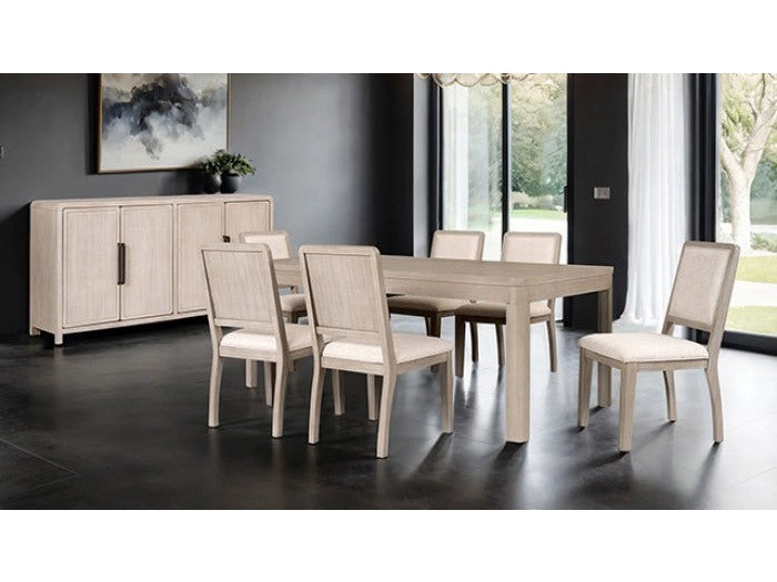 Belize Natural Oak 7 Piece Dining Set - Ornate Home