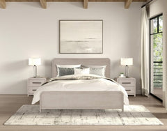 Belize Natural Oak Queen 5 Piece Bedroom Set w/2 Nightstands - Ornate Home