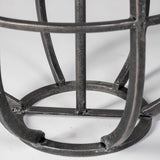 Bella Black Large Metal Cylindrical Cage Candle Holder Lantern - Ornate Home