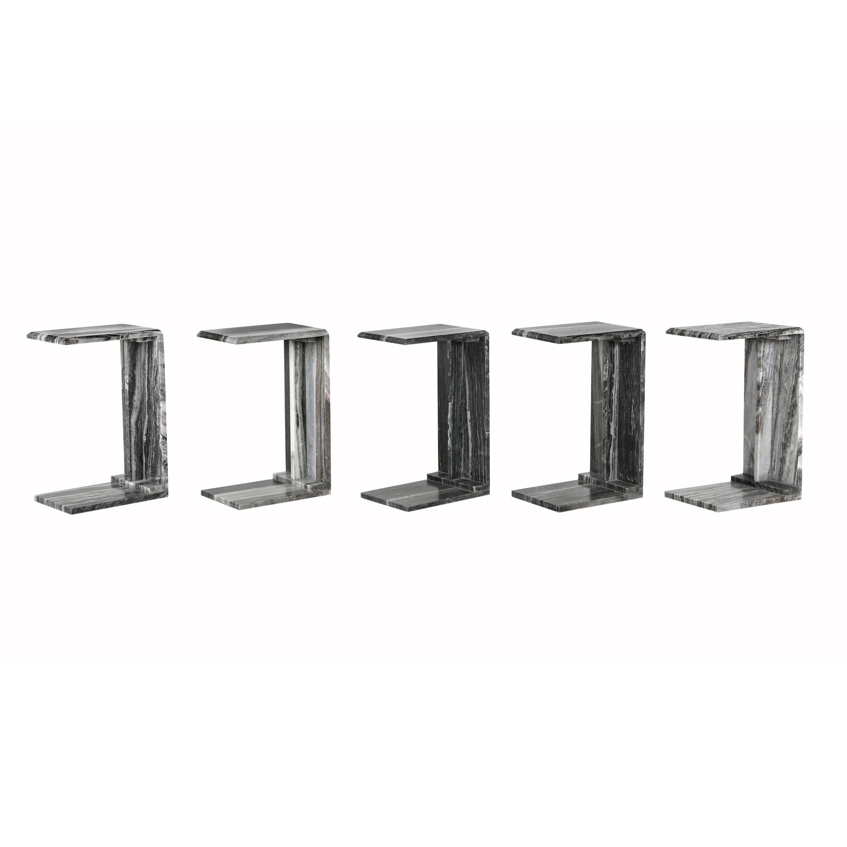 Bella Black Stripe C-Table - Ornate Home