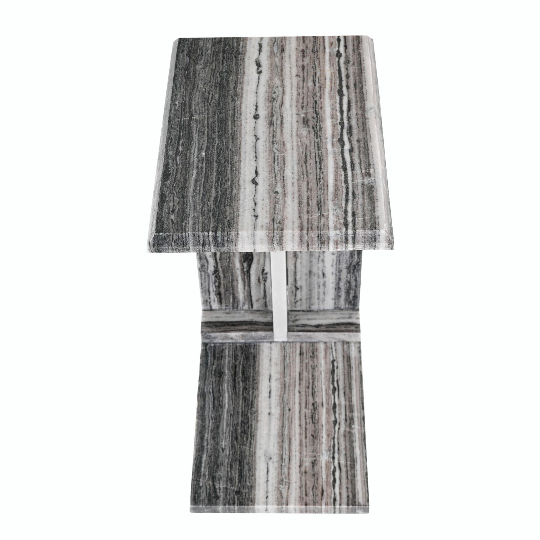 Bella Black Stripe C-Table - Ornate Home