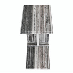Bella Black Stripe C-Table - Ornate Home