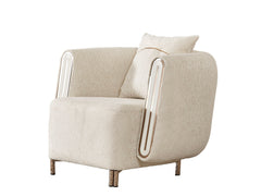 Bella Cream 3-pieces (Sofa & Loveseat & Chair) Living Room Set - Ornate Home