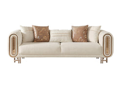 Bella Cream 3-pieces (Sofa & Loveseat & Chair) Living Room Set - Ornate Home