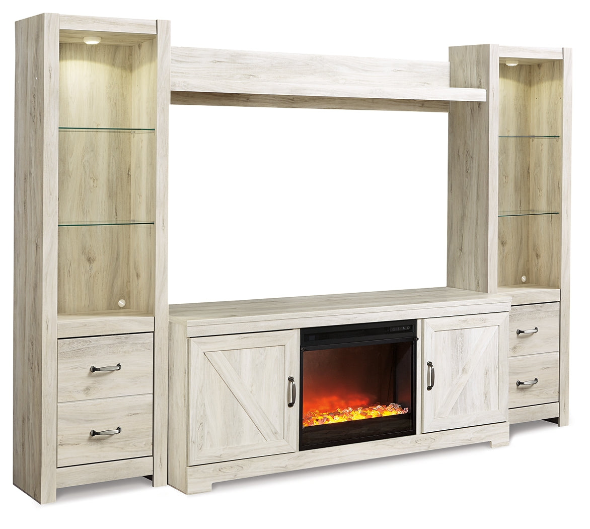 Bellaby Black 4-Piece Entertainment Center with Fireplace (Online Special Price) - Ornate Home