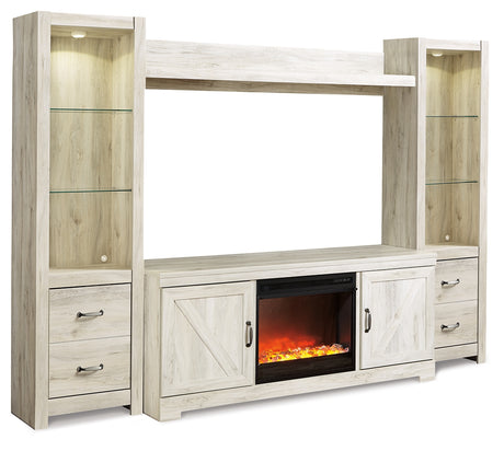 Bellaby Black 4-Piece Entertainment Center with Fireplace - Ornate Home