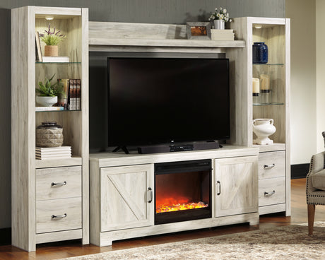 Bellaby Black 4-Piece Entertainment Center with Fireplace - Ornate Home