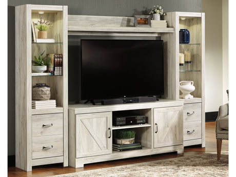 Bellaby Whitewash 4-Piece Entertainment Center - Ornate Home