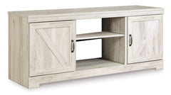 Bellaby Whitewash 63" TV Stand w/Fireplace Option - Ornate Home