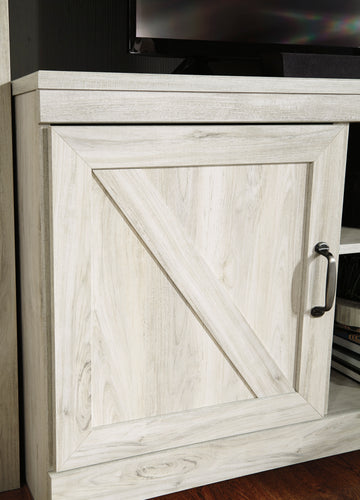 Bellaby Whitewash 63" TV Stand w/Fireplace Option - Ornate Home