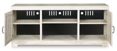 Bellaby Whitewash 63" TV Stand w/Fireplace Option - Ornate Home