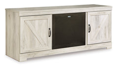 Bellaby Whitewash 63" TV Stand w/Fireplace Option - Ornate Home