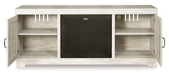 Bellaby Whitewash 63" TV Stand w/Fireplace Option - Ornate Home