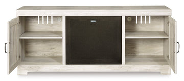 Bellaby Whitewash 63" TV Stand w/Fireplace Option - Ornate Home