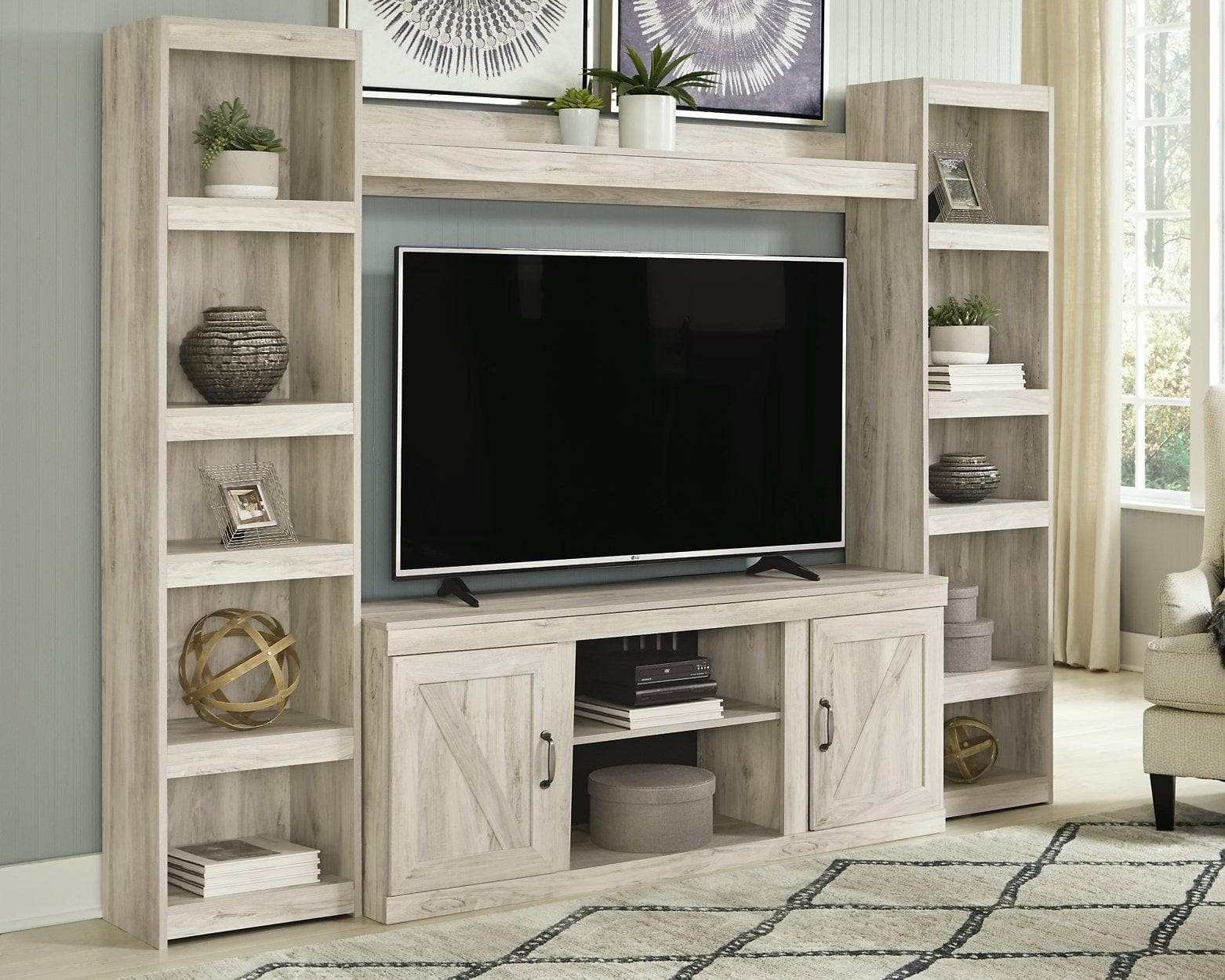 Bellaby Whitewash Entertainment Center (Online Special Price) - Ornate Home