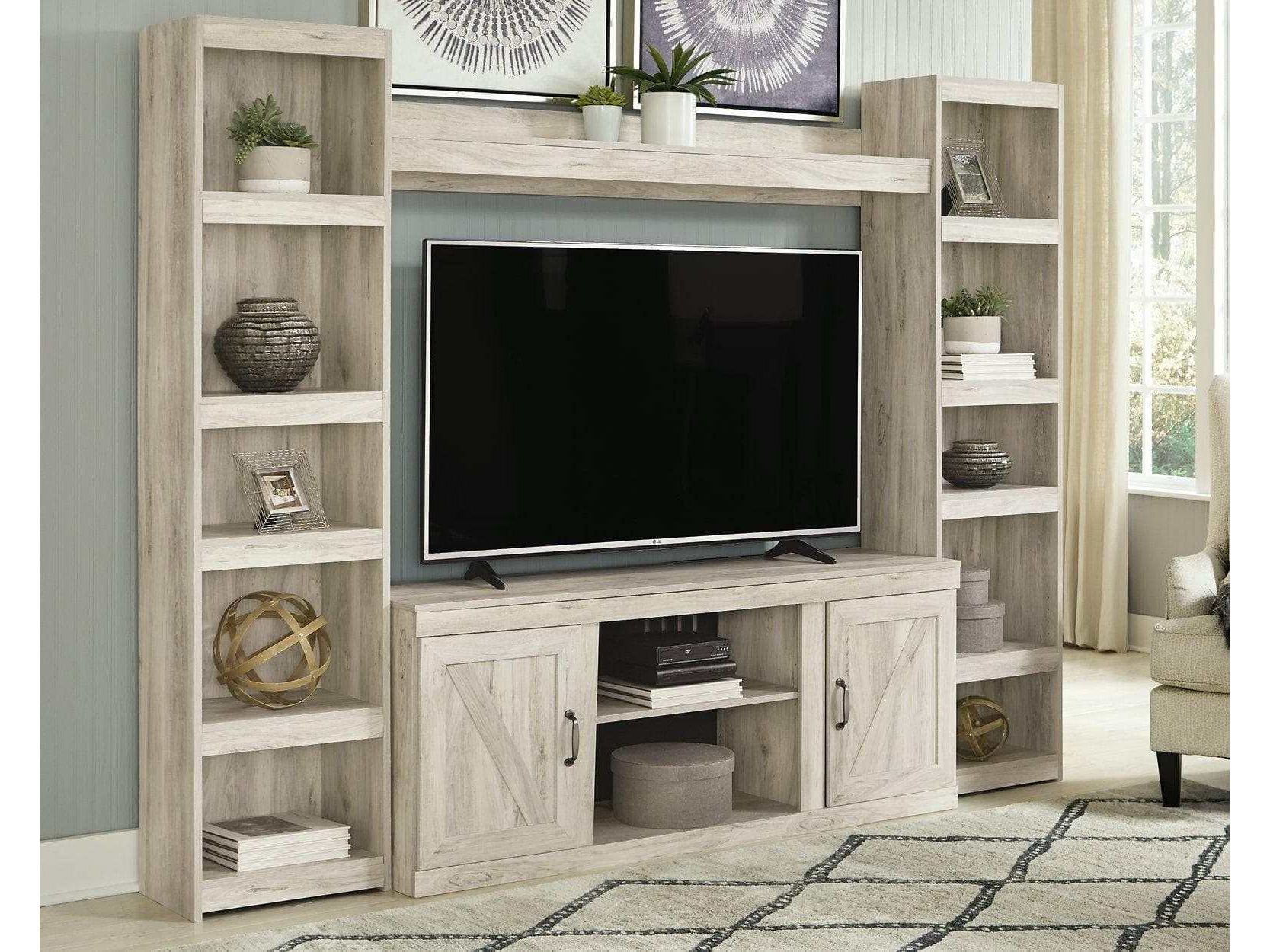 Bellaby Whitewash Entertainment Center - Ornate Home