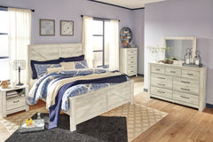 Bellaby Whitewash King Crossbuck Panel Bed - Ornate Home