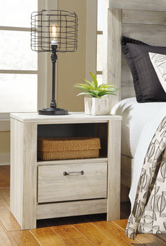 Bellaby Whitewash King Panel Bed and 2 Nightstands - Ornate Home