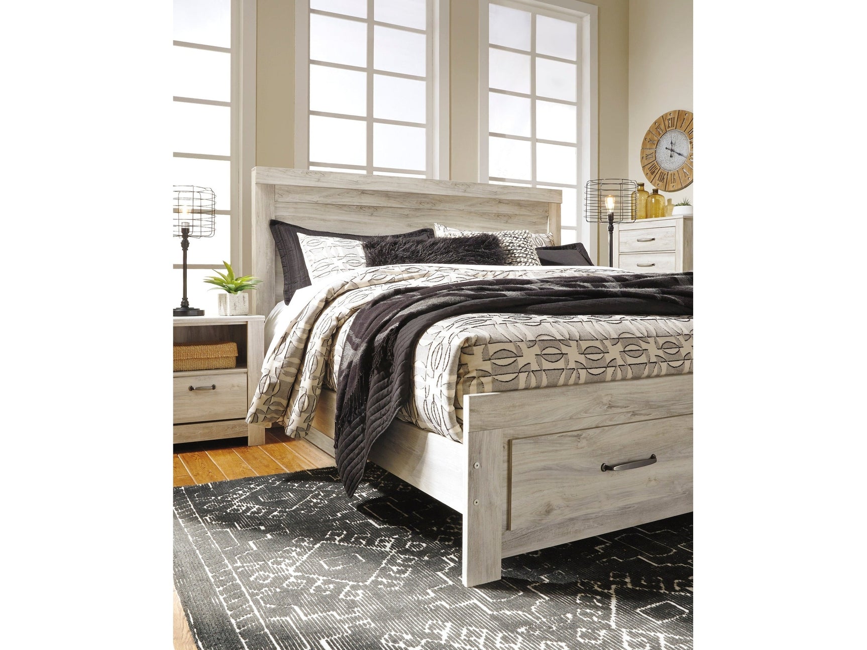 Bellaby Whitewash King Panel Headboard (Online Special Price) - Ornate Home