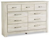 Bellaby Whitewash King Panel Storage Bedroom Set with Dresser, Mirror and Nightstand (Online Special Price) - Ornate Home